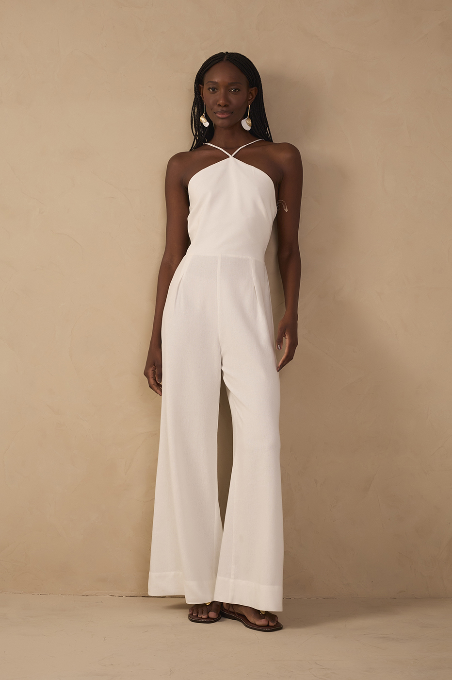 white pleated halter dress Elena Maxi | Womens Maxi Dresses Size medium measures 28.25 from adjustable straps to hem WHITE SATIN SILK HALTER DRESS