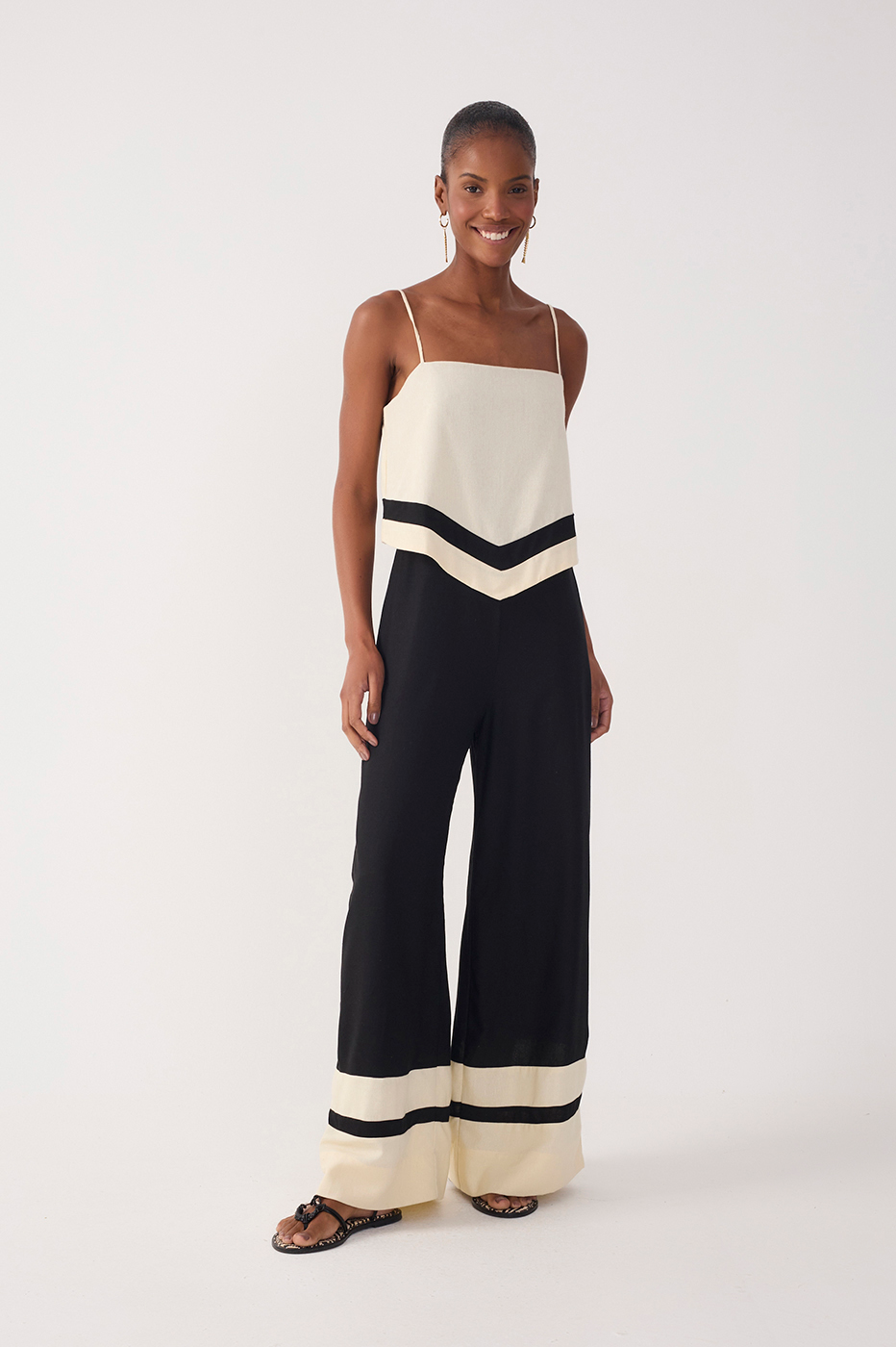 Linen Cutout Jumpsuit