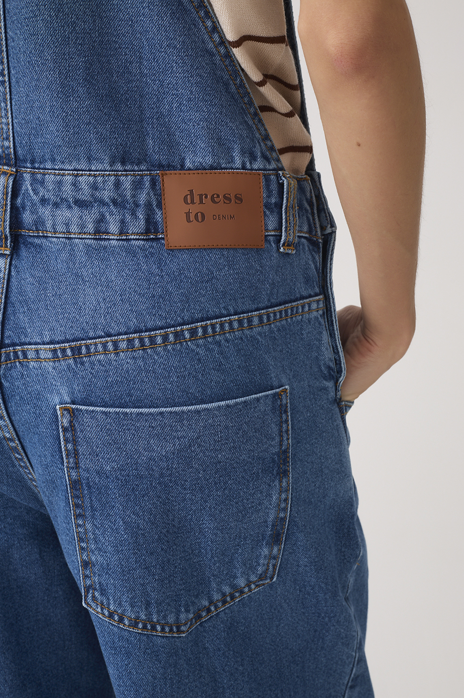 Denim Adjustable Straps Jumpsuit_5