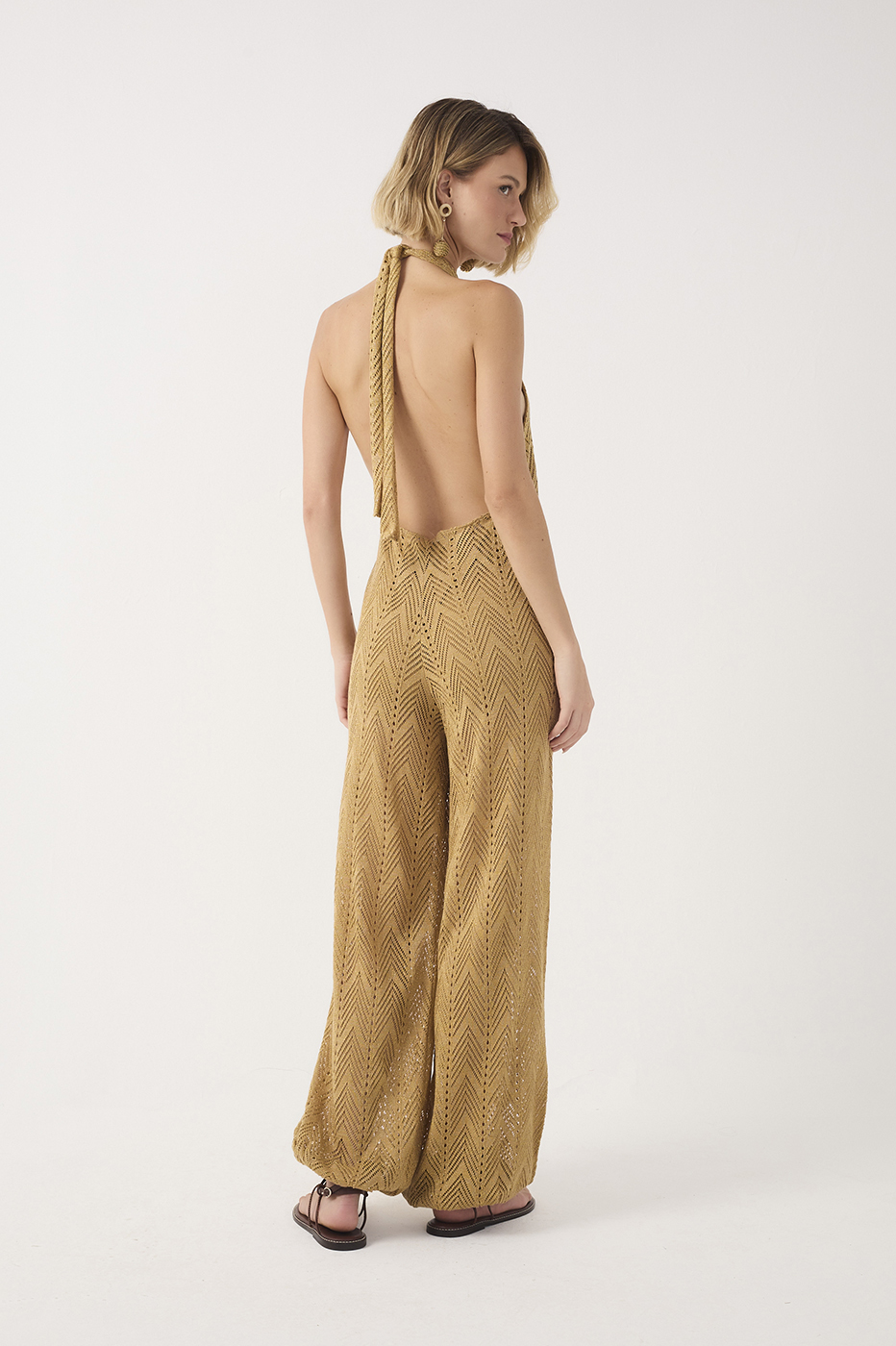 Lurex Knit Jumpsuit with Scarf_6