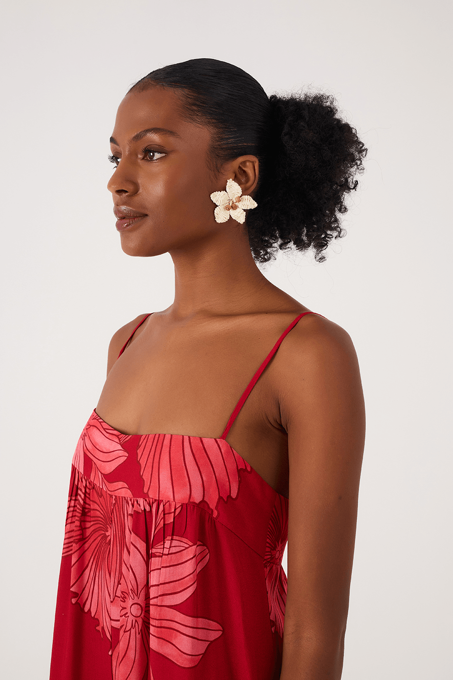 Red Orchid Sleeveless Square Neck Wide-Leg Jumpsuit