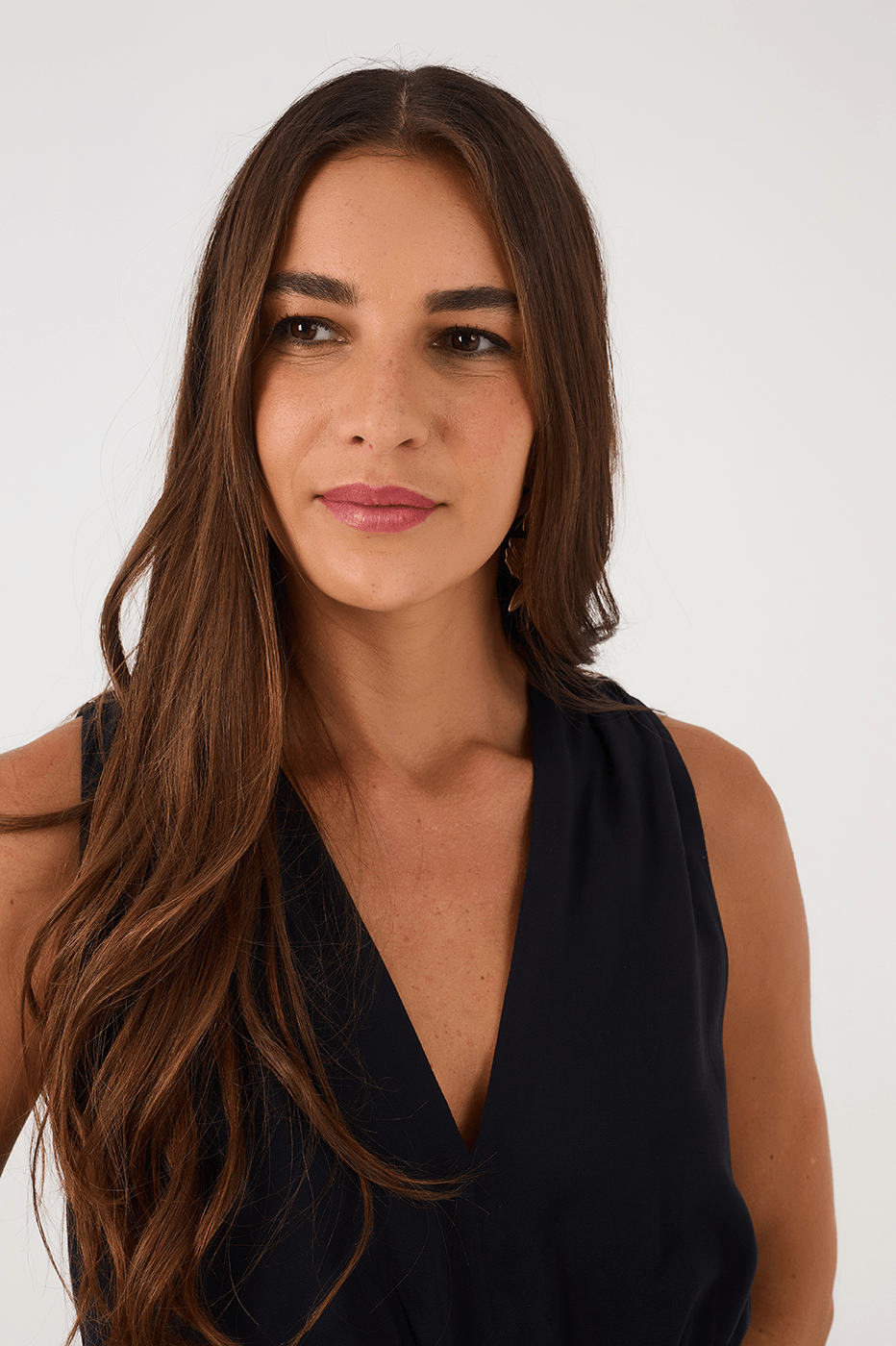 Black Draped V Neck Wrap Crepe Jumpsuit