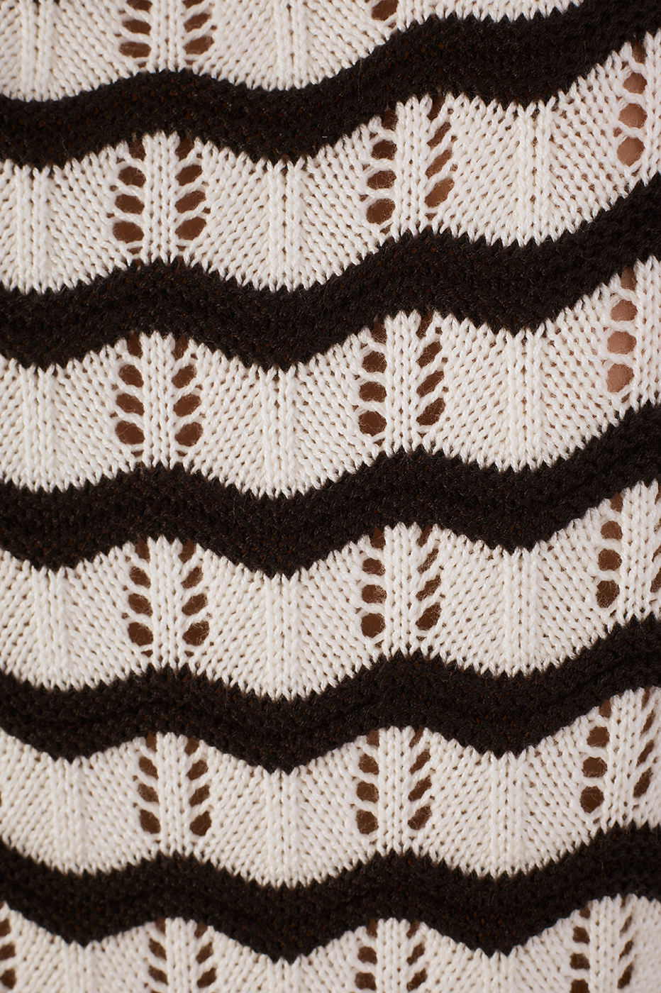 Black Ondas Crew Neck Sleeveless Tricot Vest