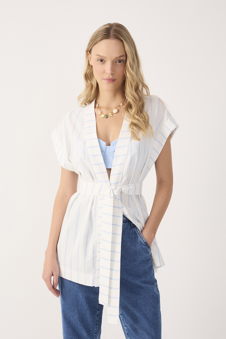 Striped Linen Vest_2