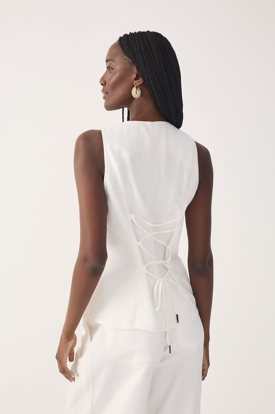 Linen Twill Tie Vest_5