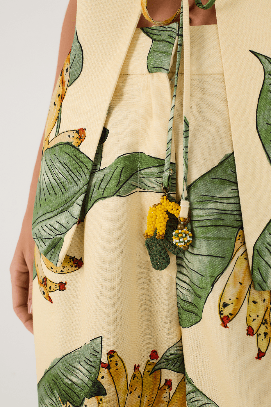 Paradise Print Linen Vest