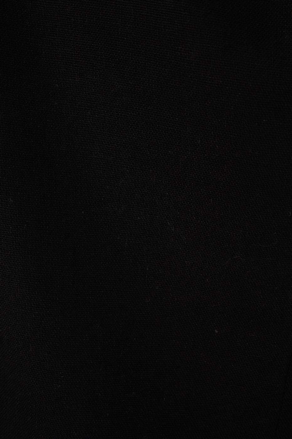 Black Plunging Neck Buttoned Side Buckle Linen Vest