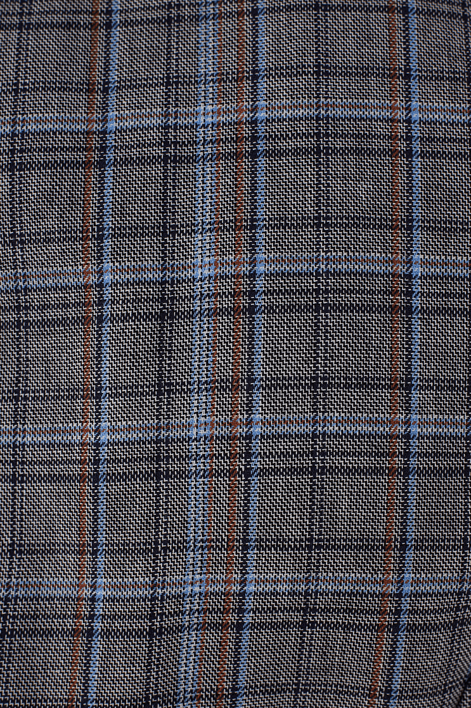 Grey Plaid Buttoned Sleeveless Tailored Vest