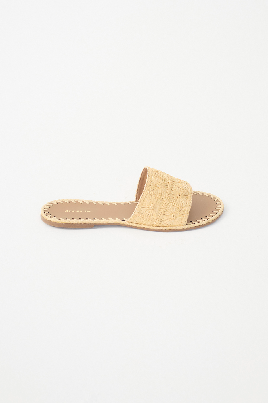 beige flat dress sandals Beige Frescor Flat Sandals