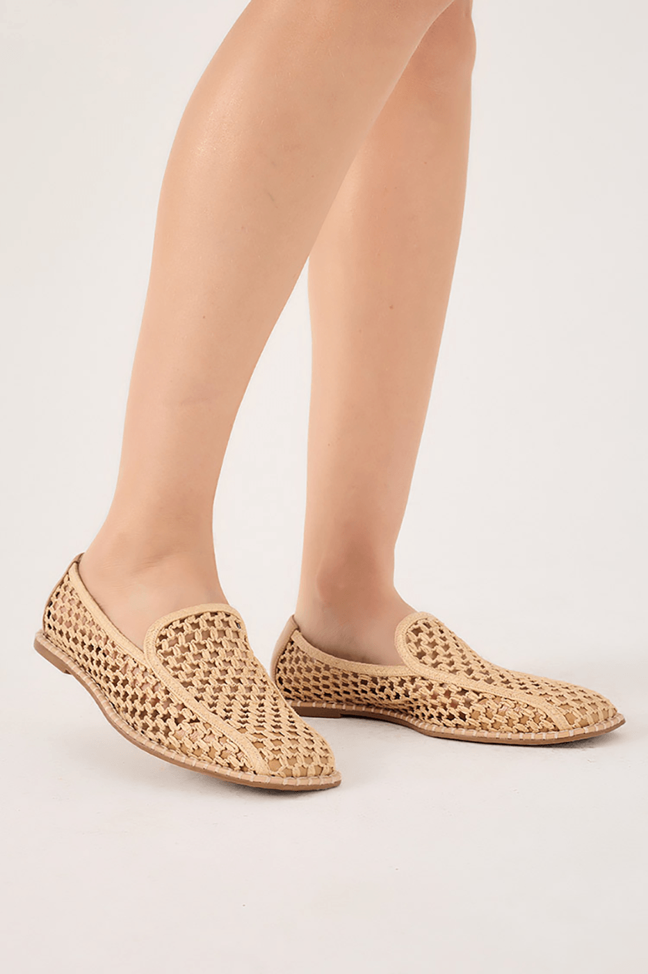 Woven Raffia Loafers