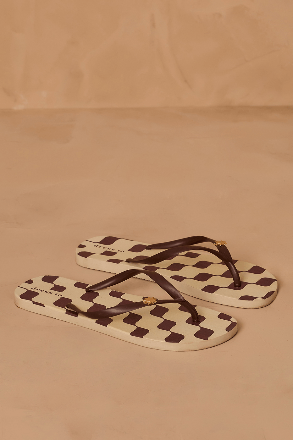 Brown Bossa Nova Tassel Flip Flops