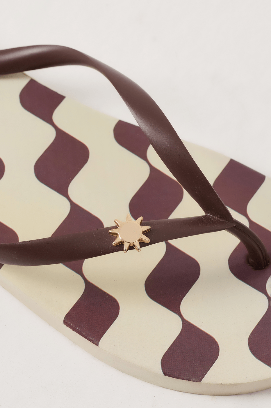 Brown Bossa Nova Tassel Flip Flops