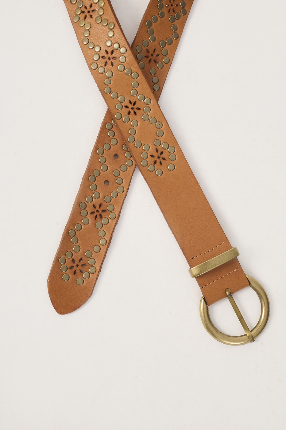 Ochre Boho Leather Belt_4