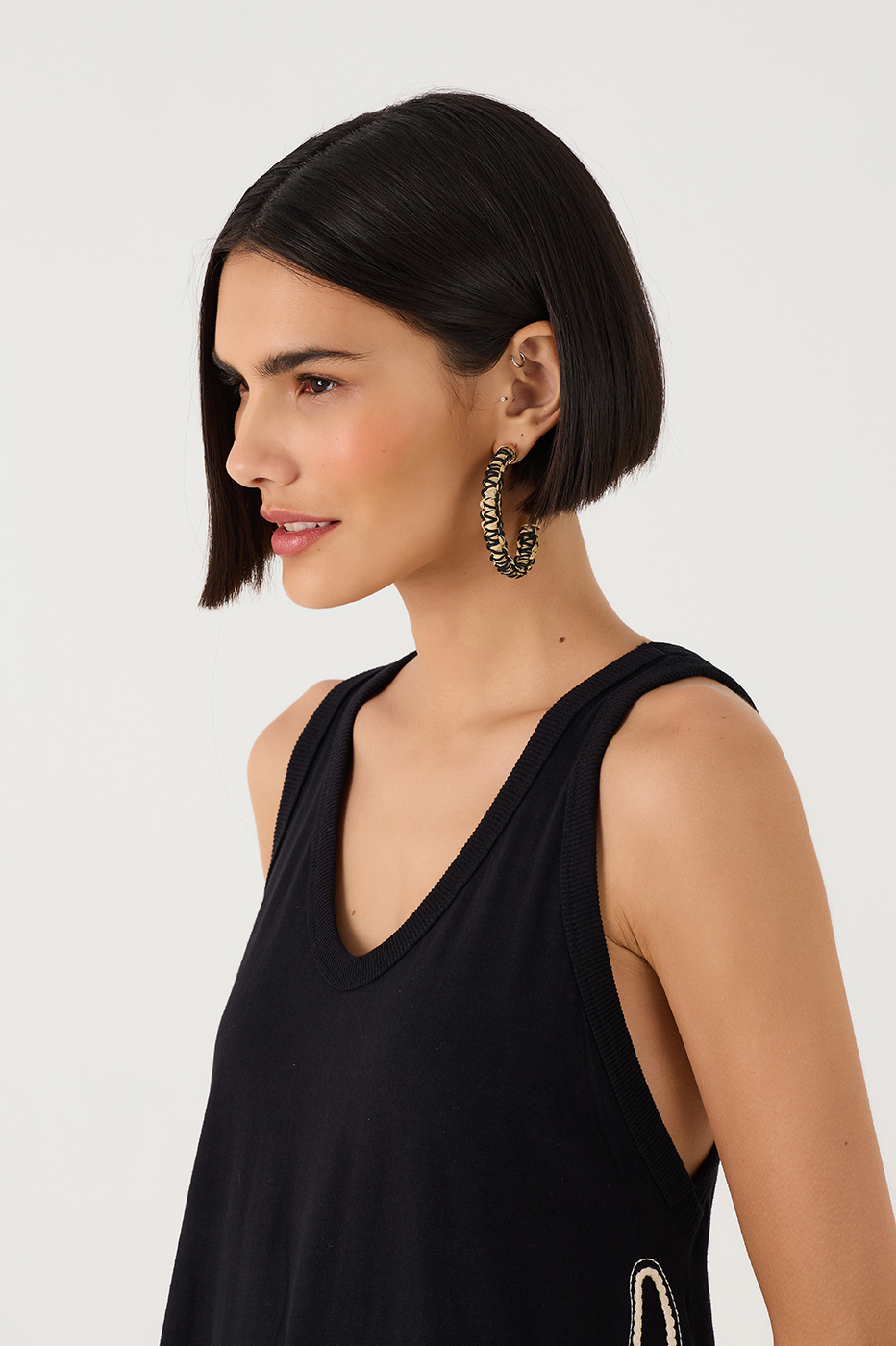 Bicolor Crochet Hoop Earrings