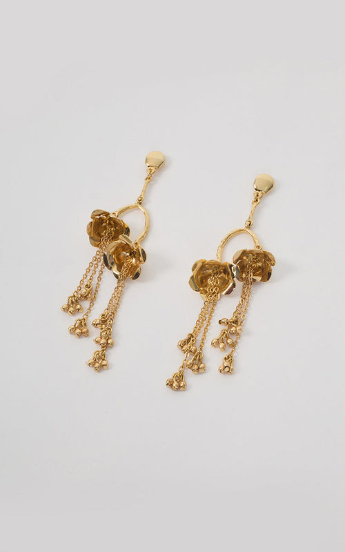 anthurium gold Anthurium Earrings