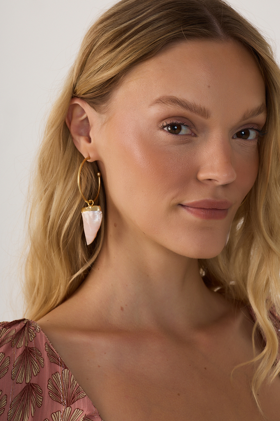 Sea Breeze Mother-of-Pearl Hoop Earrings