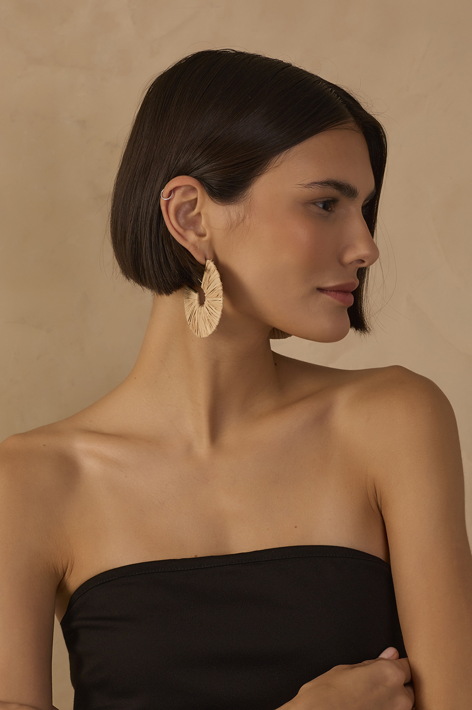 Beige Oasis Straw Earrings_1