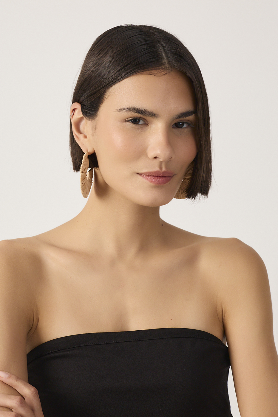 Beige Oasis Straw Earrings_2