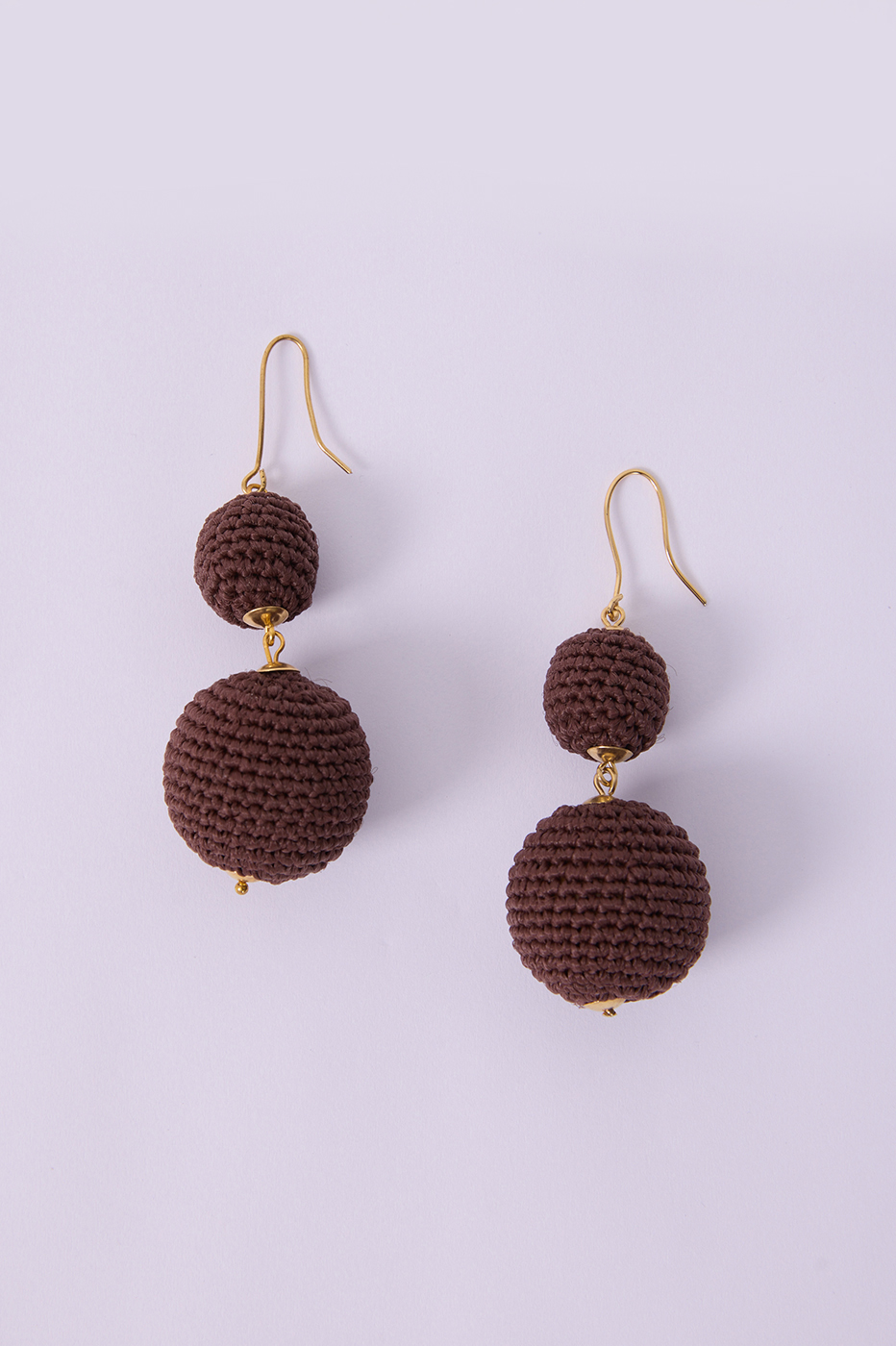 Brown Crochet Hanging Earrings_4