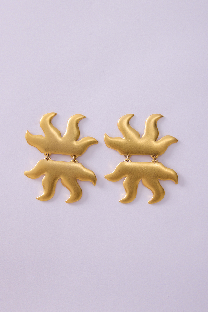 Golden Alvorecer Hinged Two-Piece Earrings_4