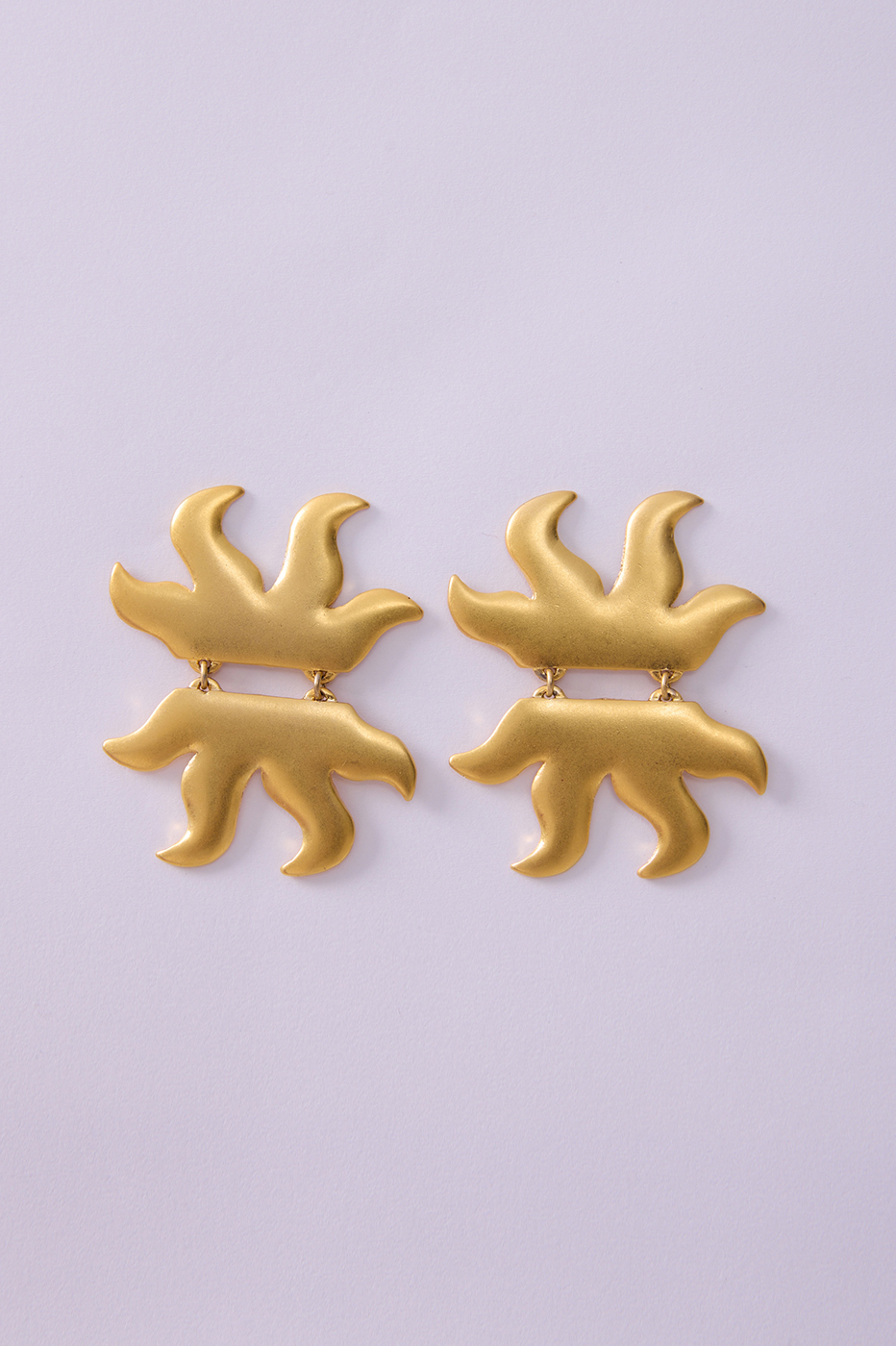 Golden Alvorecer Hinged Two-Piece Earrings_4