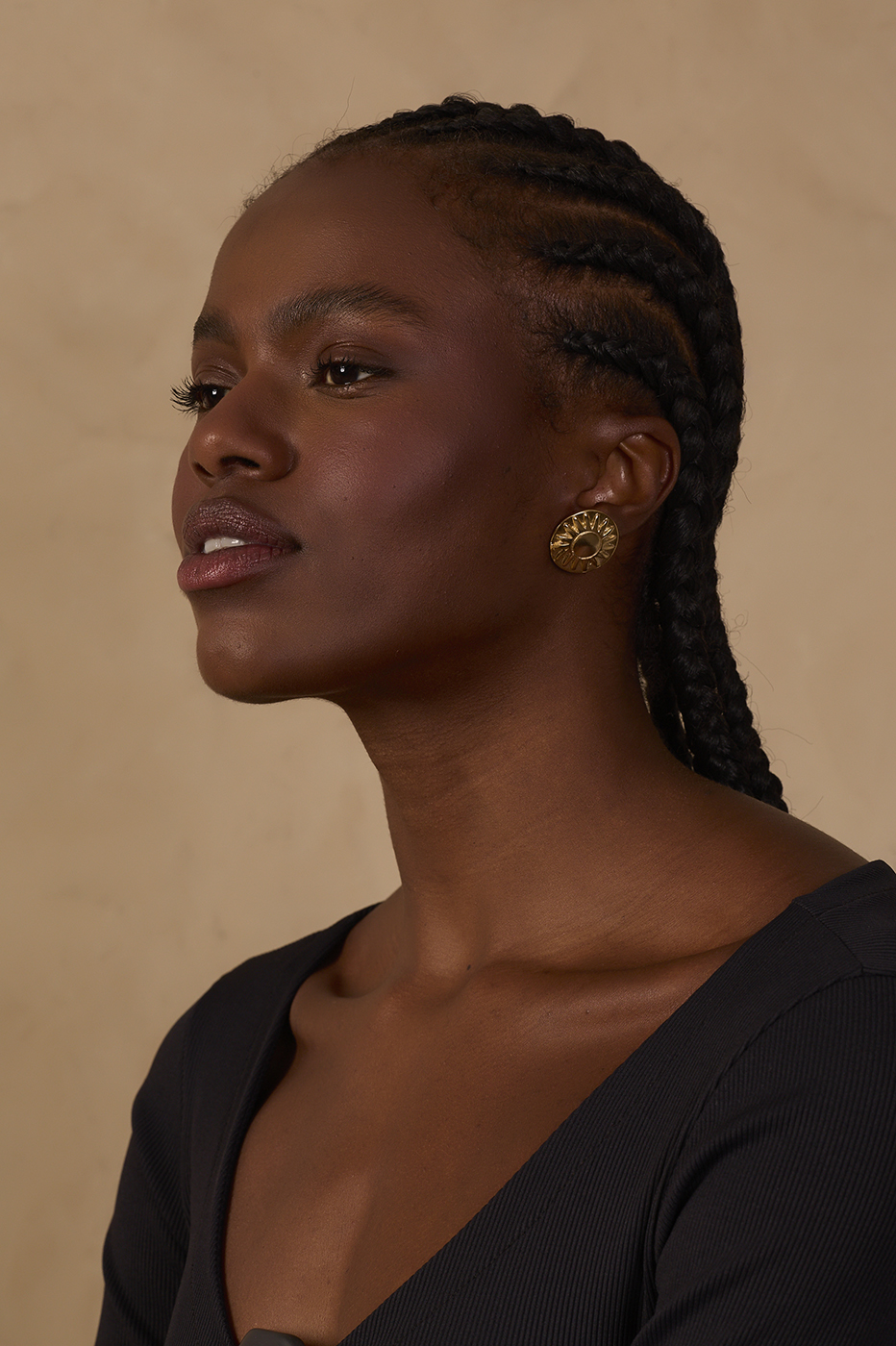 Oversized Sunburst Stud Earrings_1