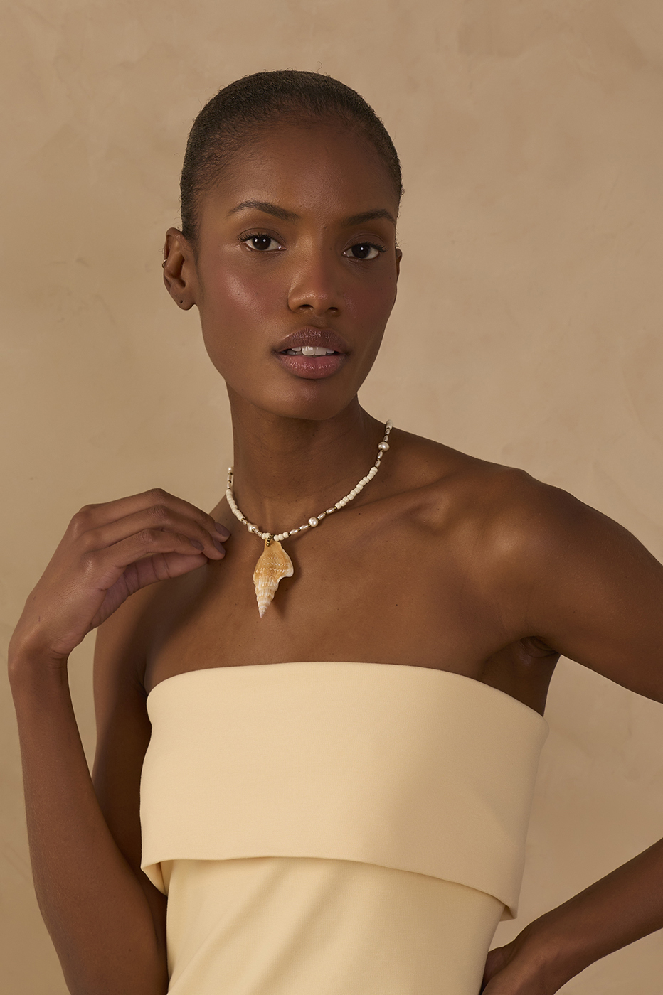 Beige Som do Mar Necklace