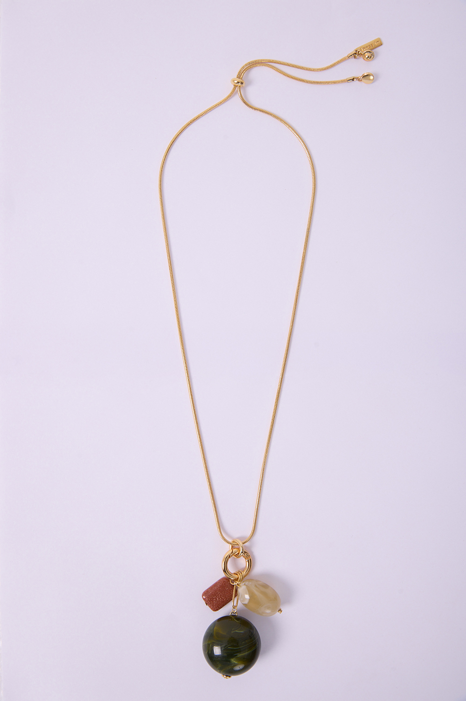 Long Charm Cluster Necklace_5