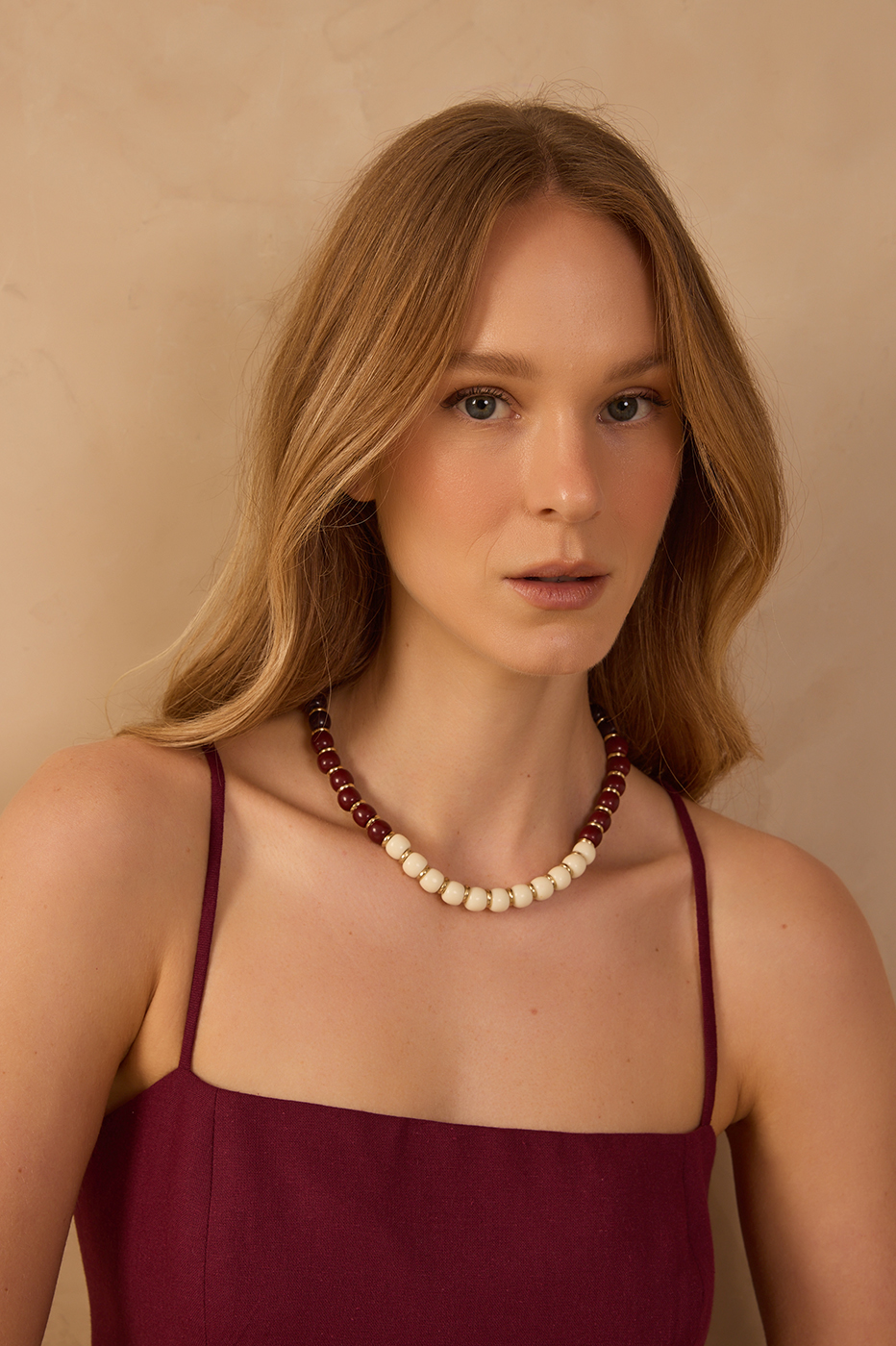 Chunky Tricolor Beaded Necklace_1