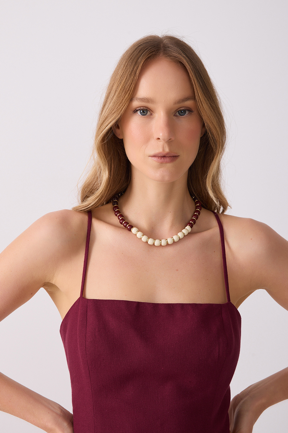 Chunky Tricolor Beaded Necklace_2