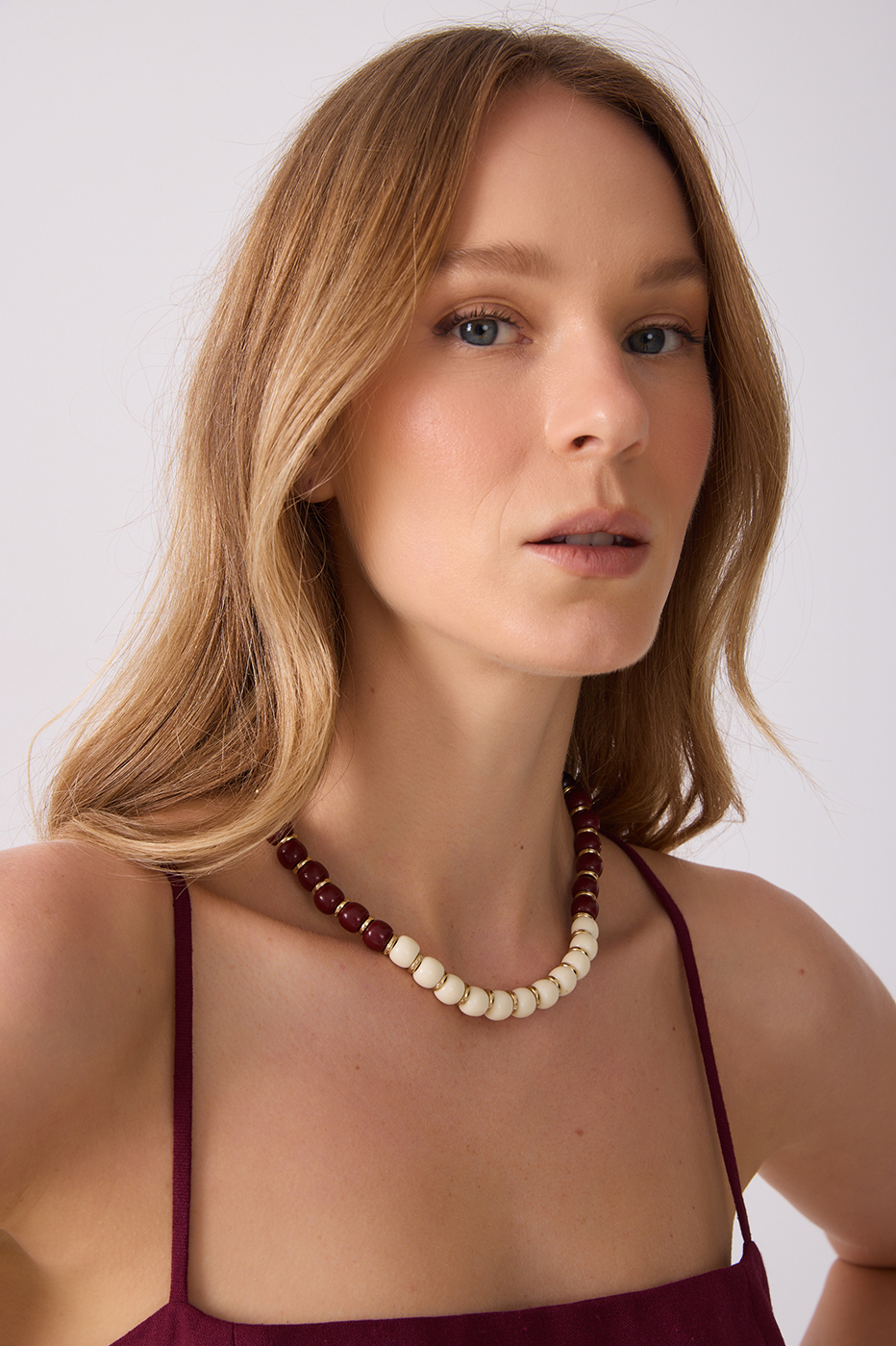 Chunky Tricolor Beaded Necklace_3