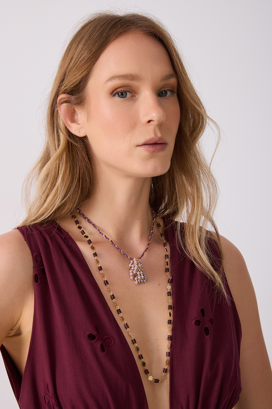 Amethyst Layered Necklace Set_2