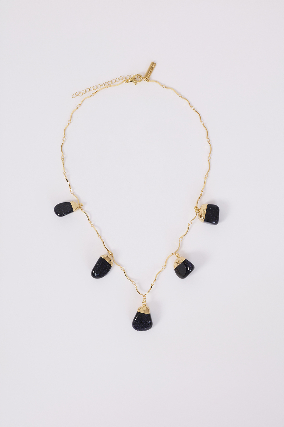 Golden Star Stones Pendants Necklace_5