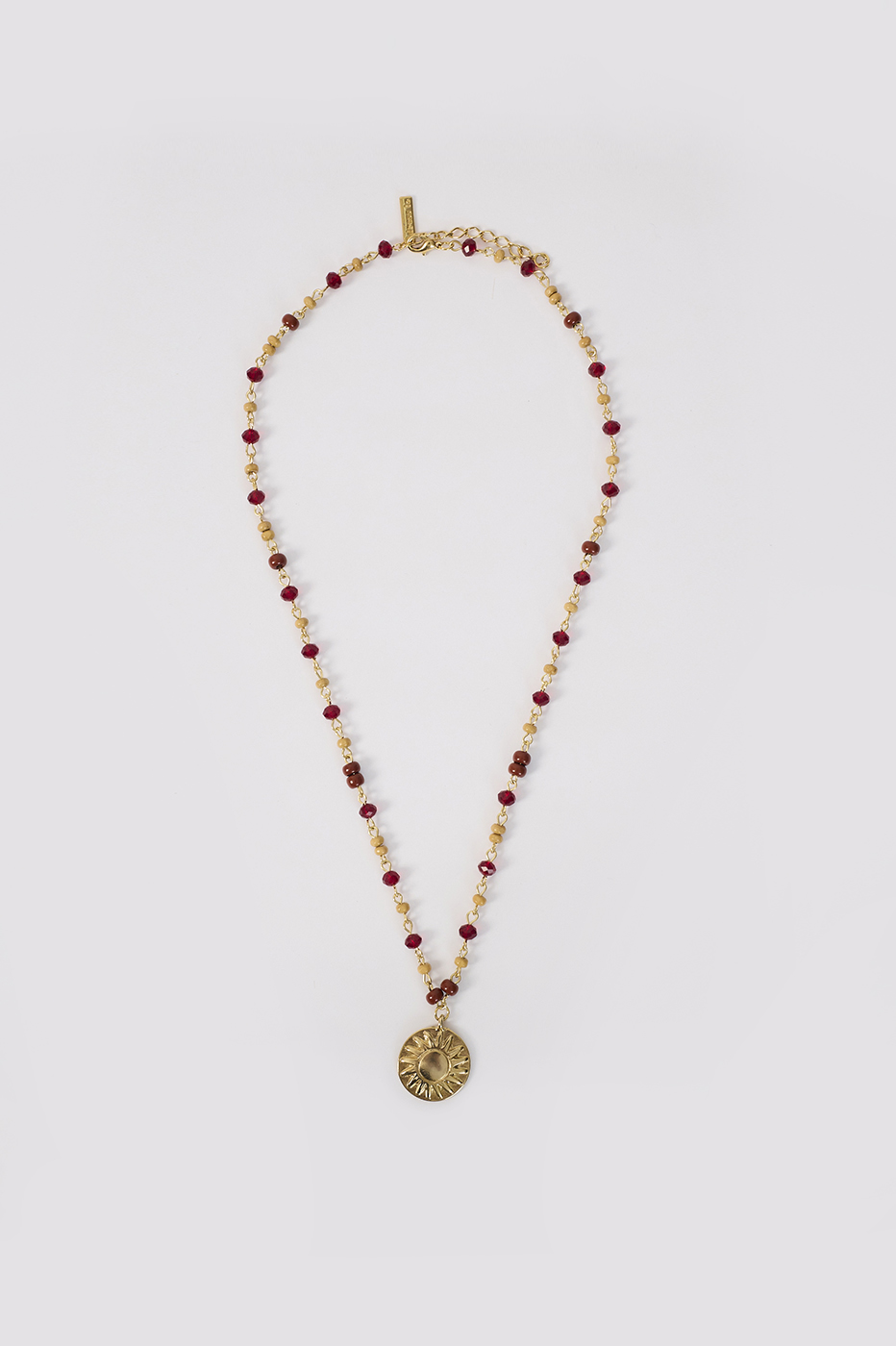 Sunburst Medallion Beaded Necklace_1