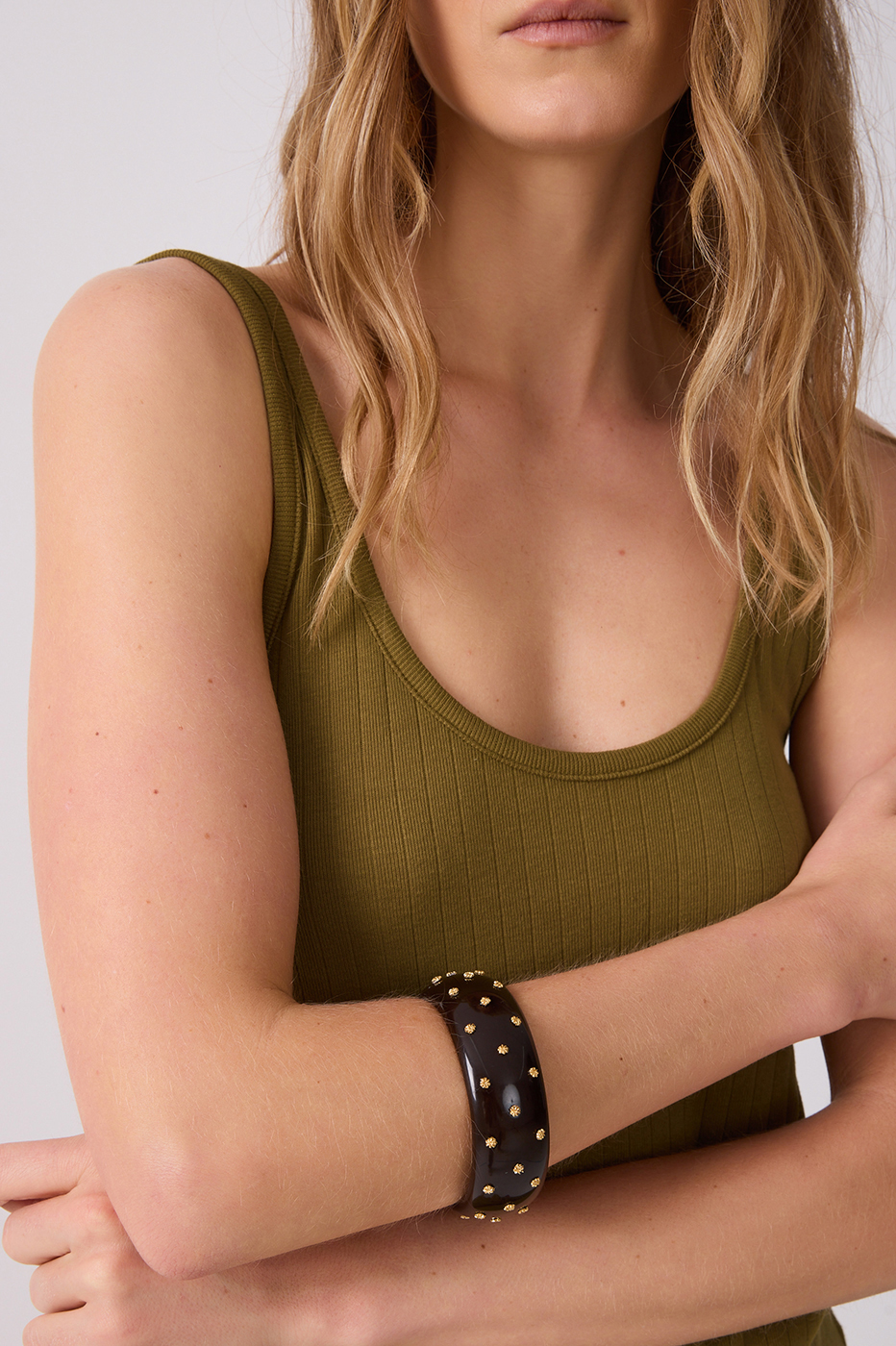 Brown and Golden Cuff Bracelet_2