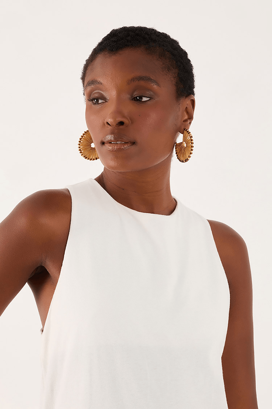 Infinity Straw Hoop Earrings