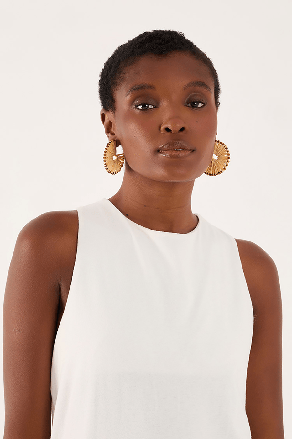 Infinity Straw Hoop Earrings
