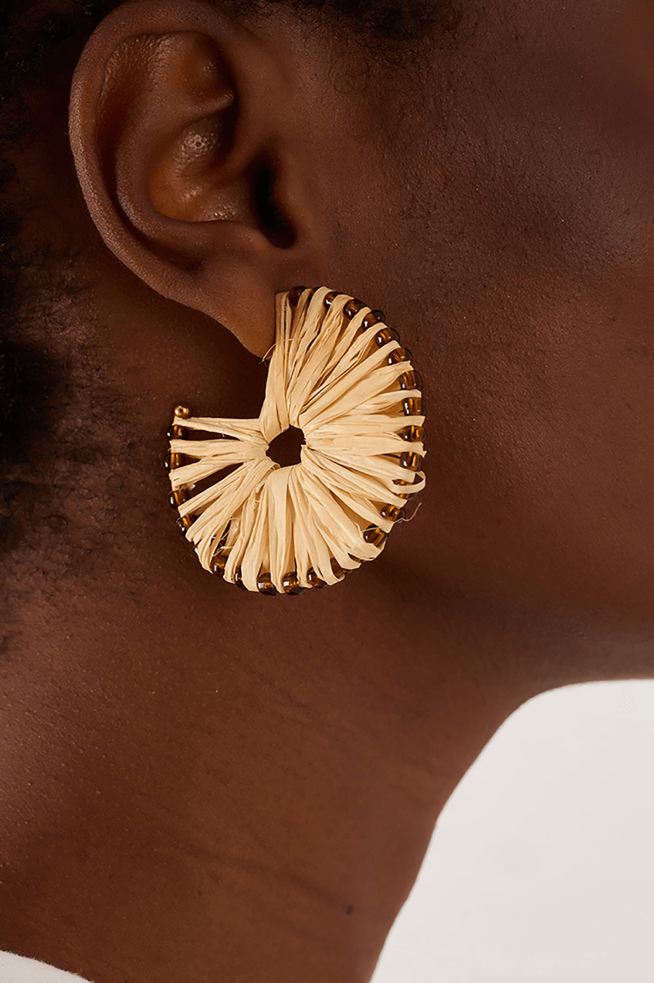Infinity Straw Hoop Earrings