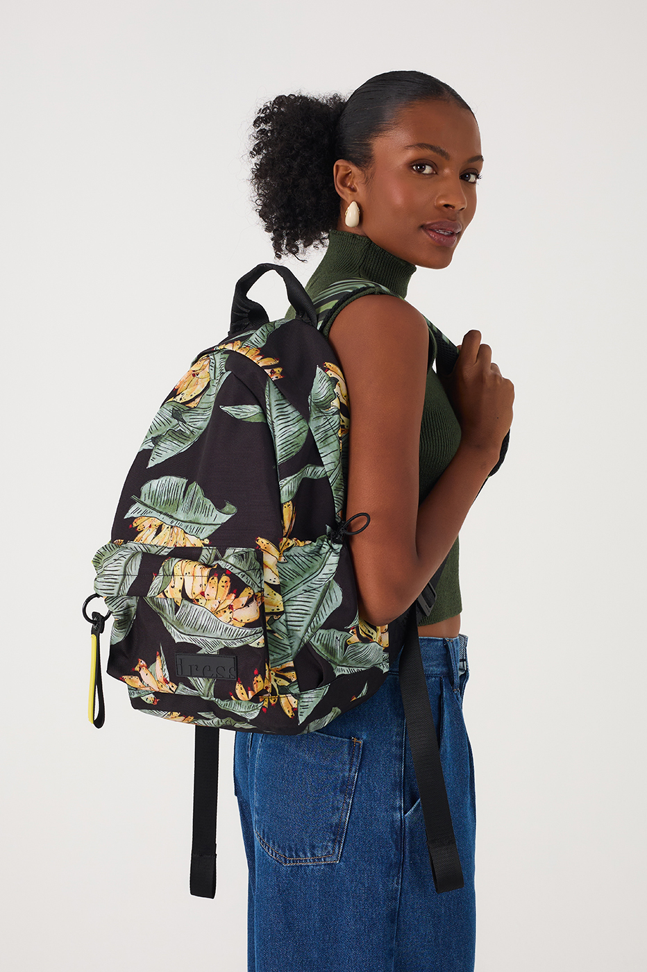 Black Paraiso Front Side Pockets Backpack