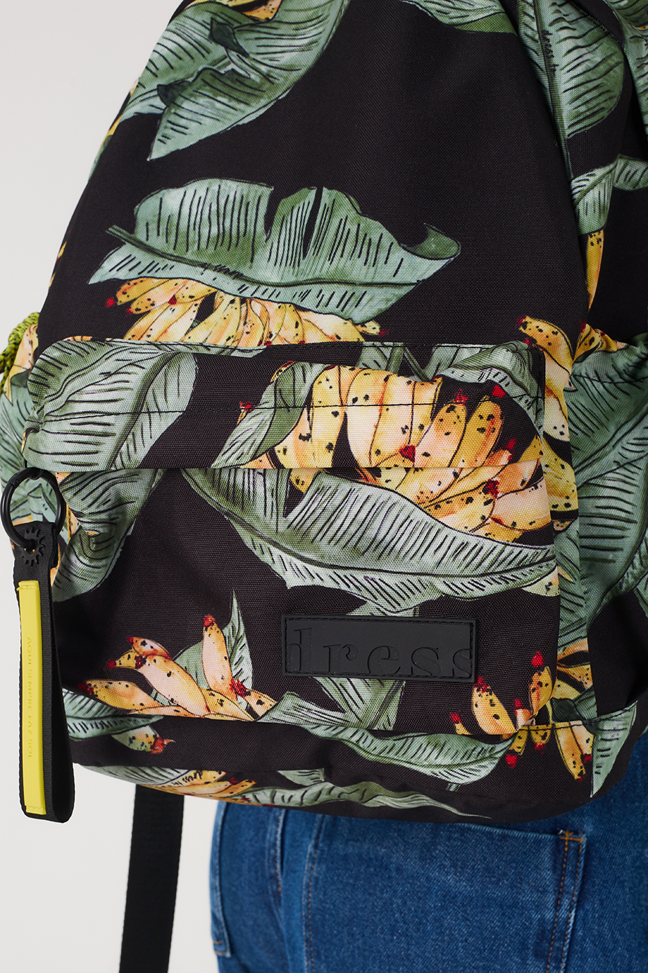Black Paraiso Front Side Pockets Backpack