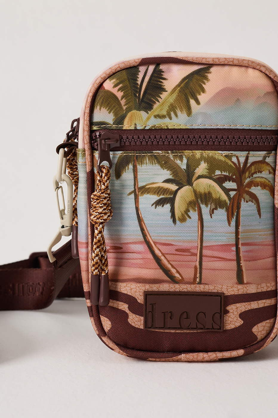 Crossbody Bag with Sunset Print