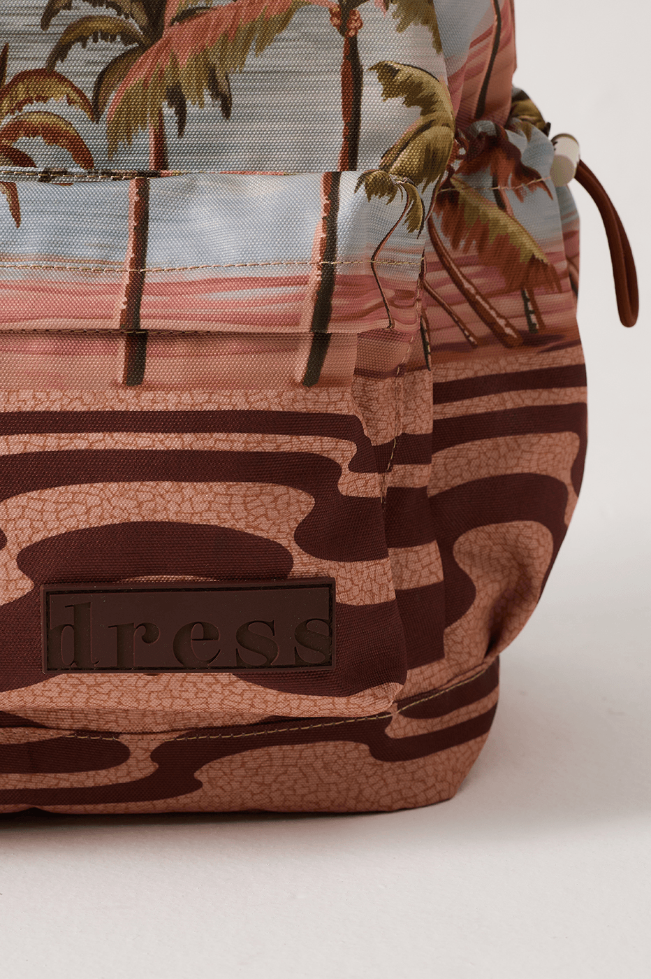Multicolor Fim De Tarde Front Side Pockets Backpack