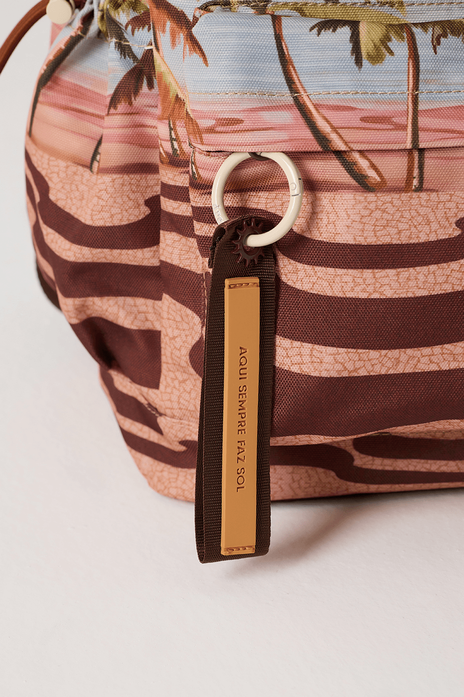 Multicolor Fim De Tarde Front Side Pockets Backpack