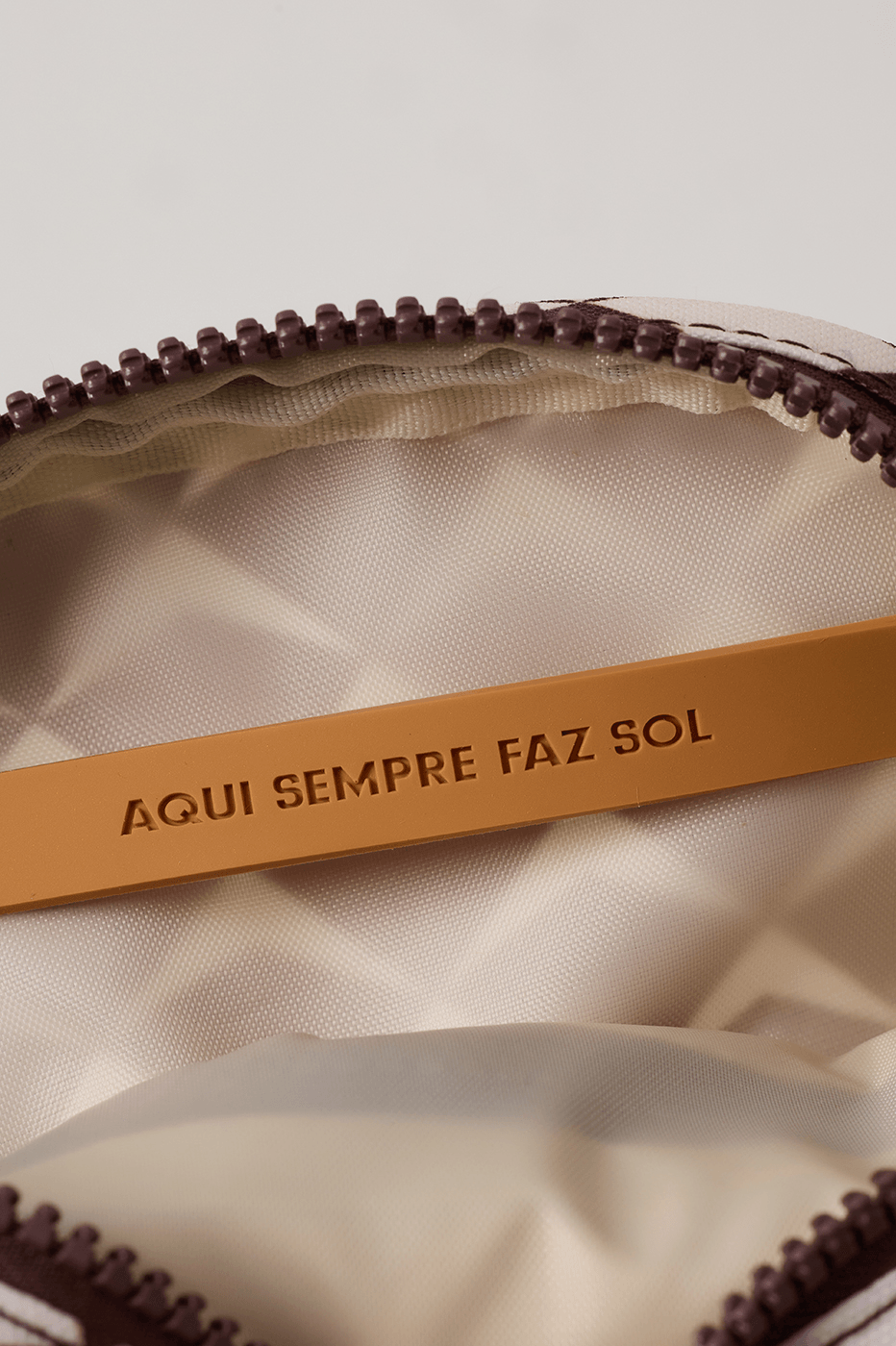 Brown Asa Delta Zipper Crossbody Bag