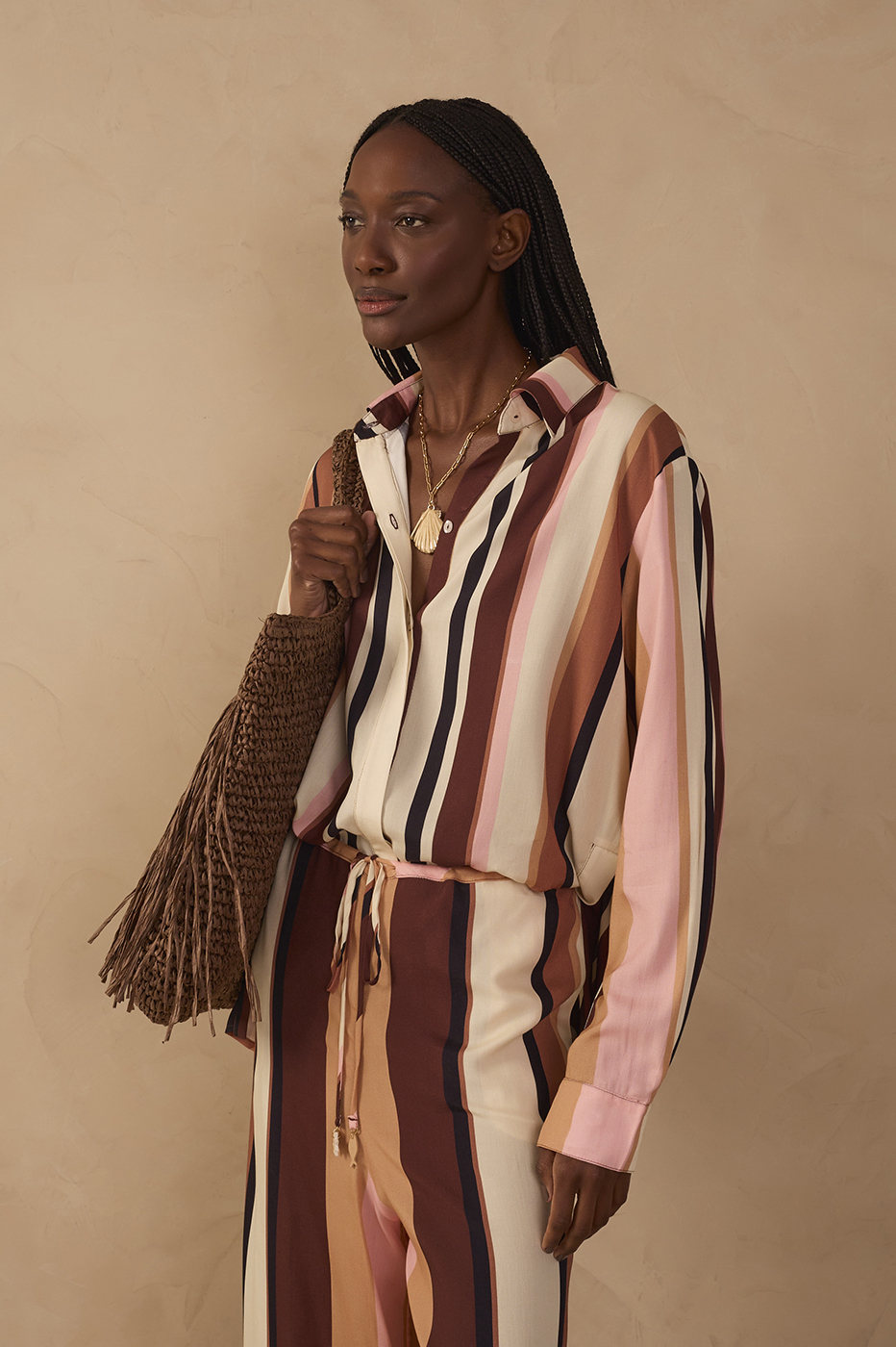 Multicolor Dunas Stripes Buttoned Shirt_1