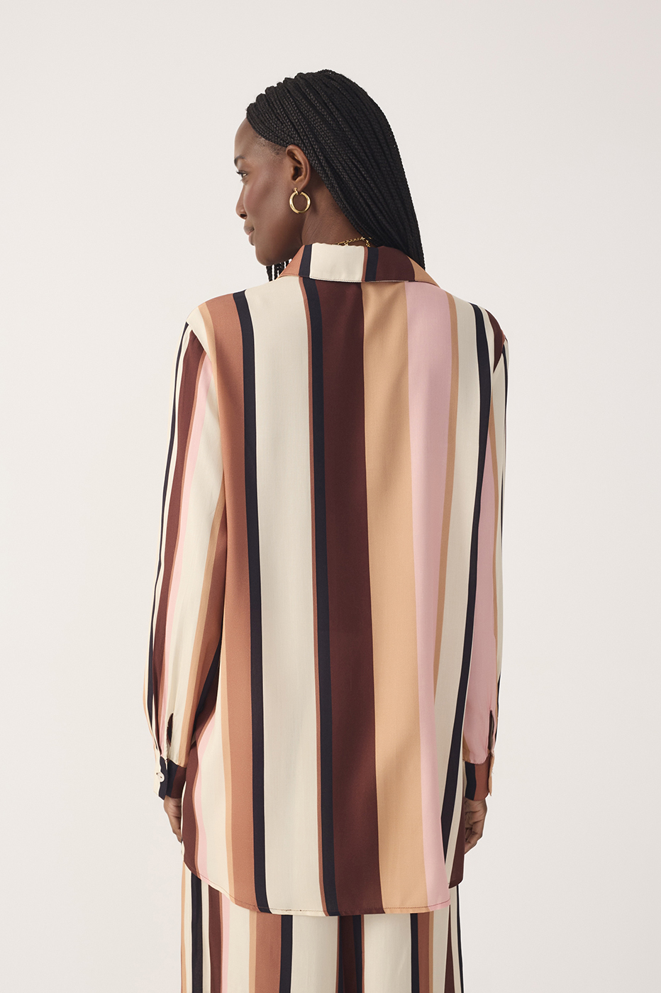 Multicolor Dunas Stripes Buttoned Shirt_7