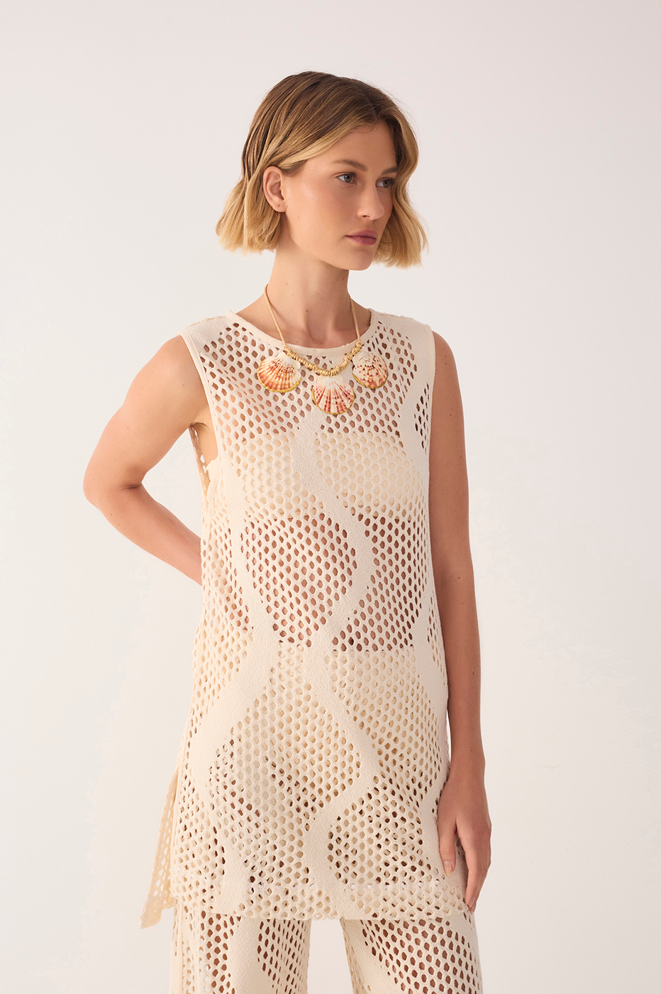 Knitted Tricot Blouse w/ Top_2