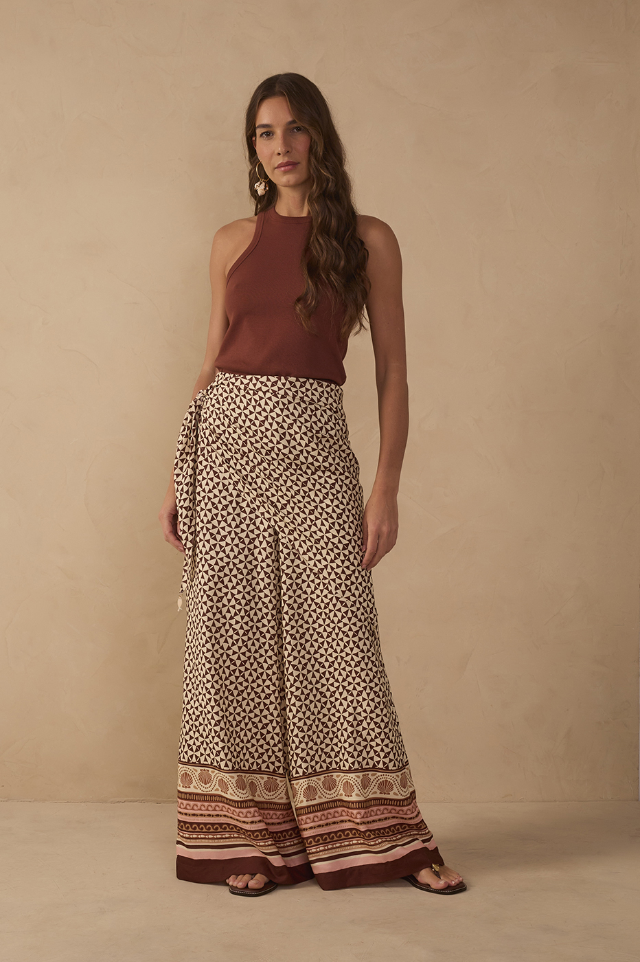 Solstício Print Pants with Scarf_1