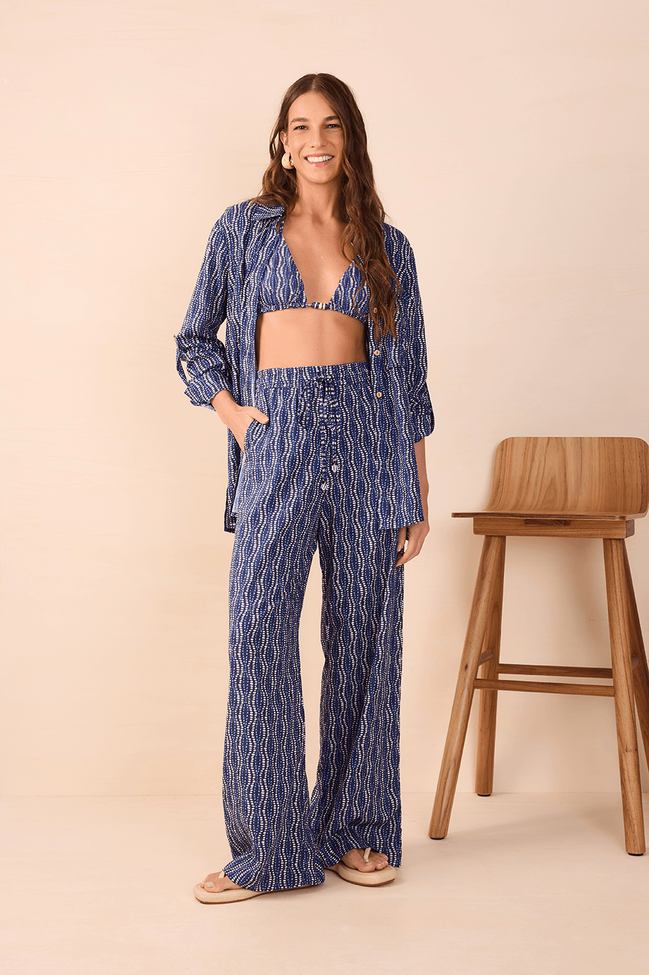 Pants with Current Print_1