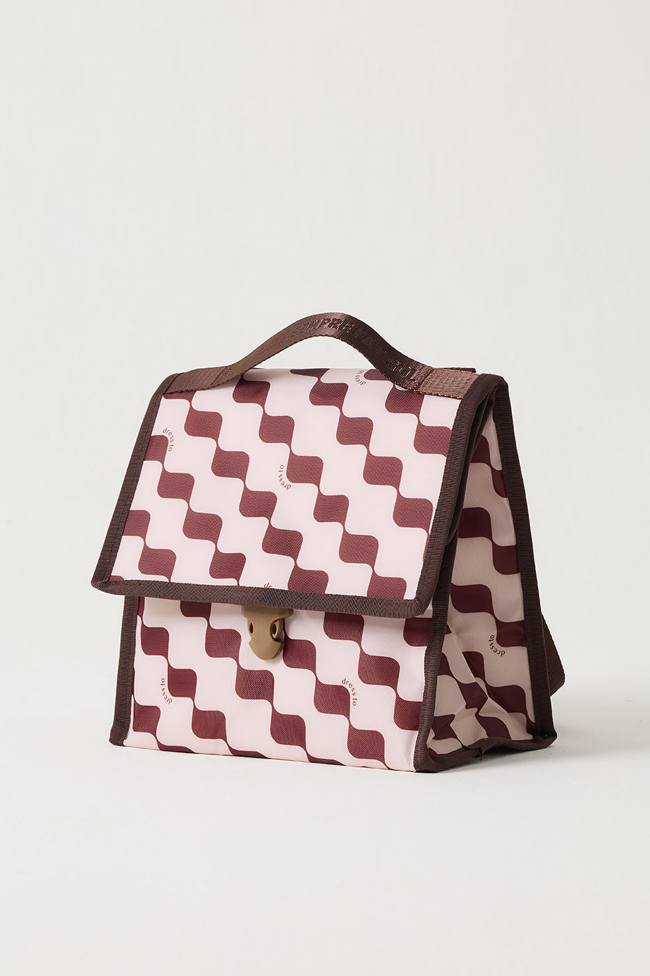 Brown Bossa Nova Handle Strap Insulated Lunch Bag_2